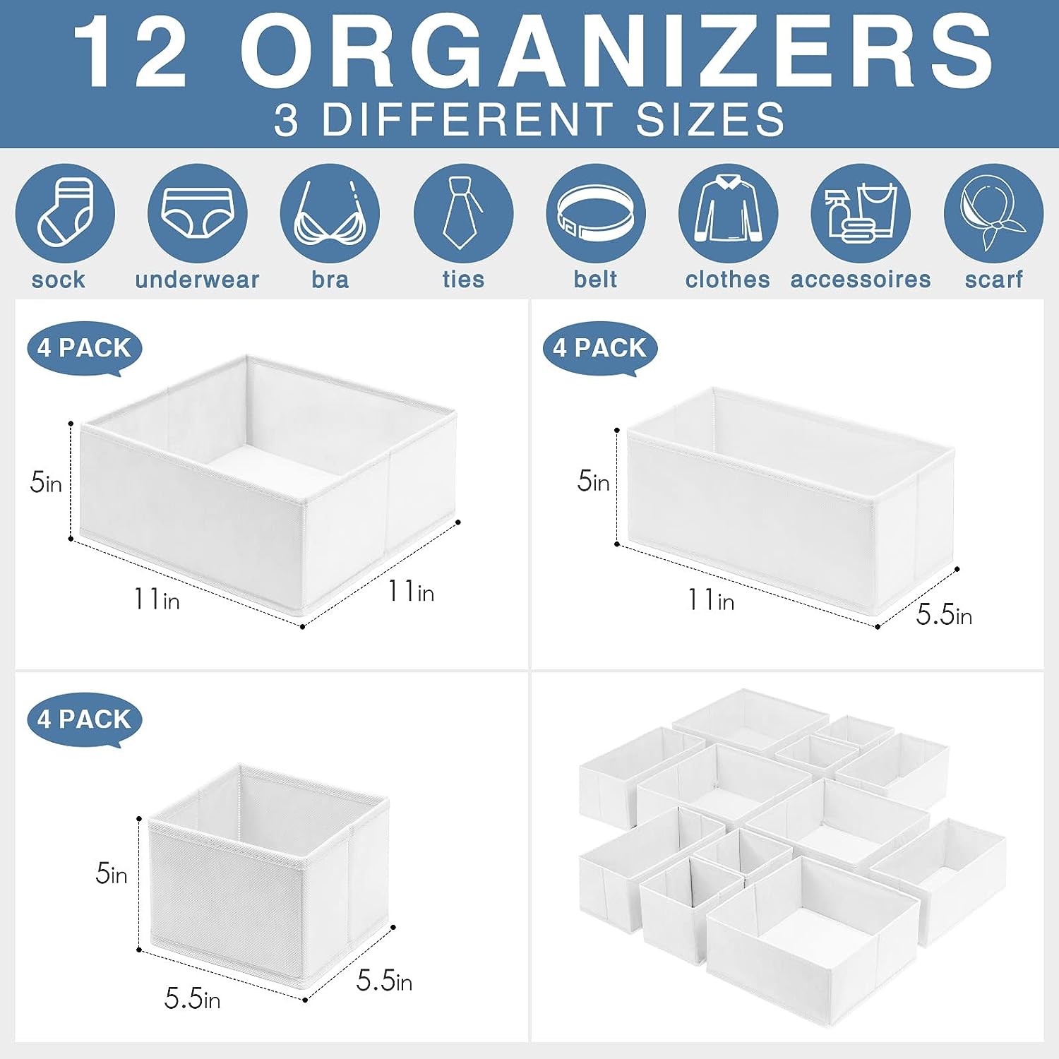 12 pack drawer organizers review