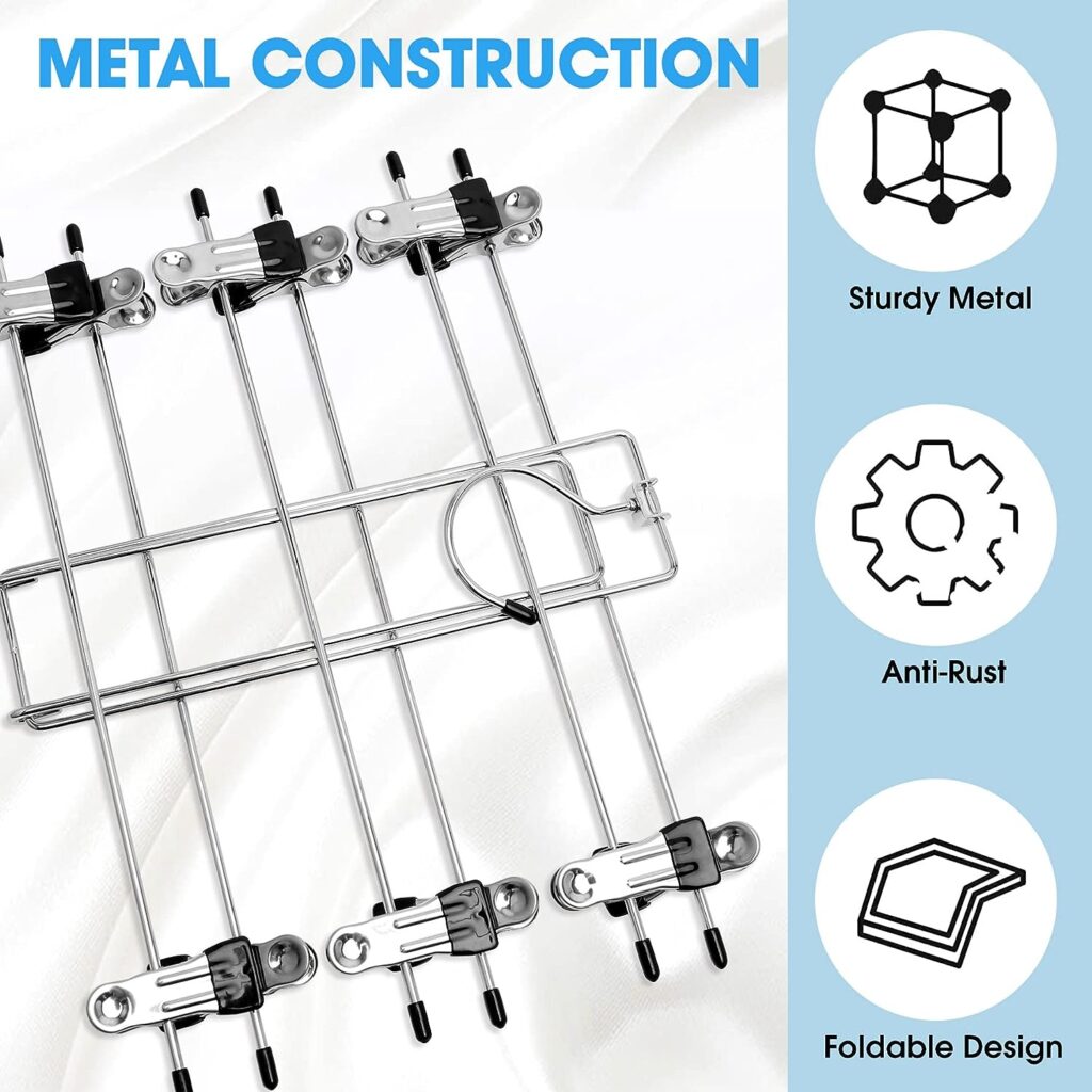 6 Tier Closet-Organizer-Pants-Hangers-Space-Saving,Metal Closet-Organizers-and-Storage,3 Pack Organization and Storage Short Skirt Hangers Cilp,Dorm Room Essentials for College Students Girls Boys Guy