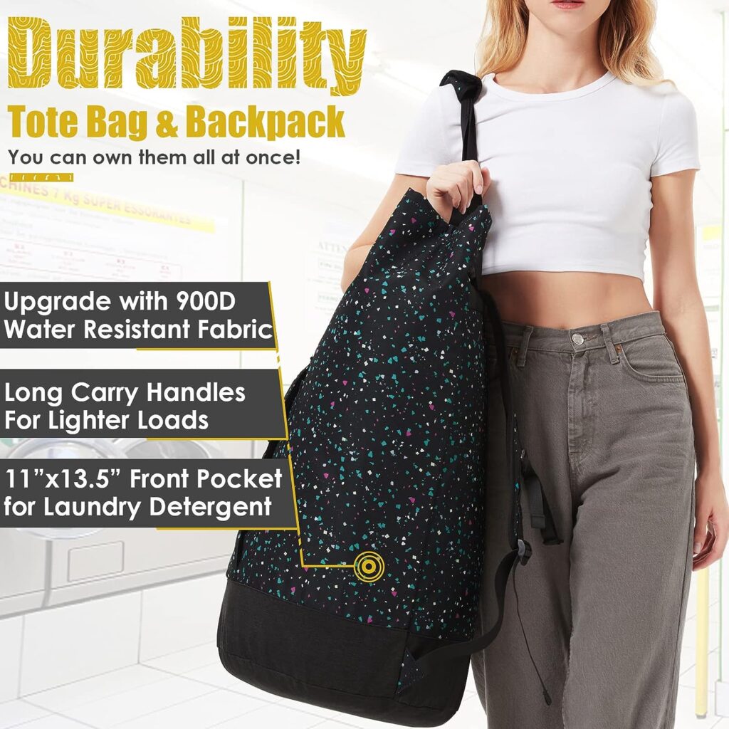 Backpack Laundry Bag for College, 115L Laundry Bags Extra Large Heavy Duty, Laundry Backpack Bag, Laundry Bags with Straps for Dorm, Apartment and Laundromat, College Dorm Room Essentials for Boys