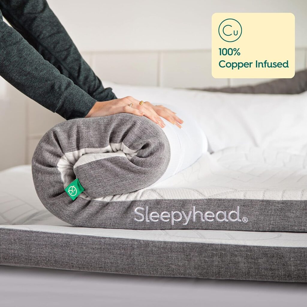 Sleepyhead 2-Inch Twin XL Mattress Topper - Gel-Infused Memory Foam Topper with Washable Cover - College Dorm Room Essential (Twin XL, 2 Gel Topper)